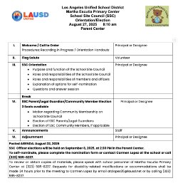 Orientation and Elections 2025